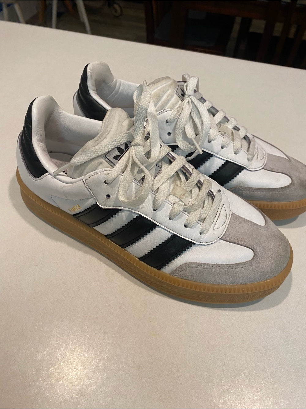 ADIDAS SAMBA XLG CLOUD WHITE CORE BLACK GUM MIDSOLE SNEAKERS SHOE SZ 8 EU 41.5 - Picture 16 of 16